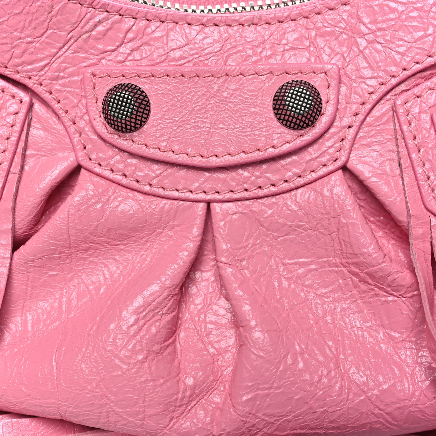 Balenciaga Agneau Arena Le Cagole Fringe Shoulder Bag XS Sweet Pink 8 of 10