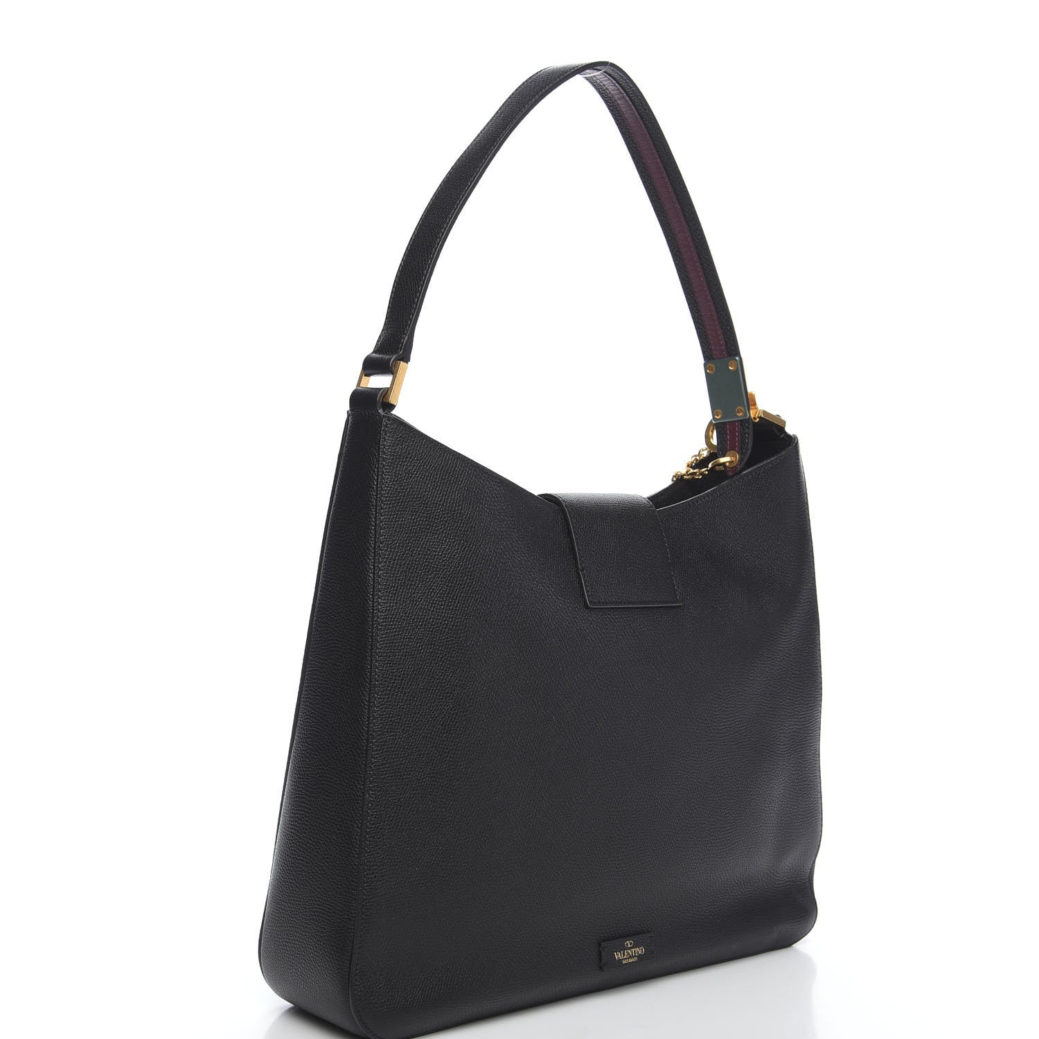 Valentino Garavani Grainy Calfskin VSling Hobo Bag Black 2 of 9