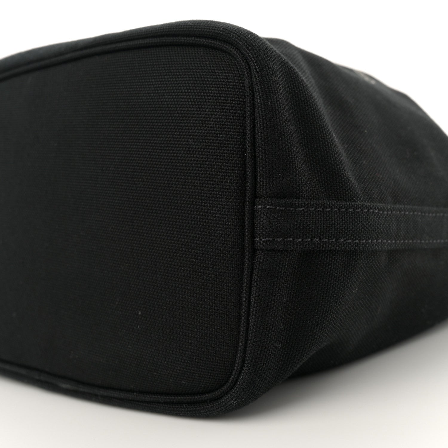 Prada Canapa Logo Bucket Bag Black Cognac 10 of 12