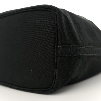 Prada Canapa Logo Bucket Bag Black Cognac 10 of 12