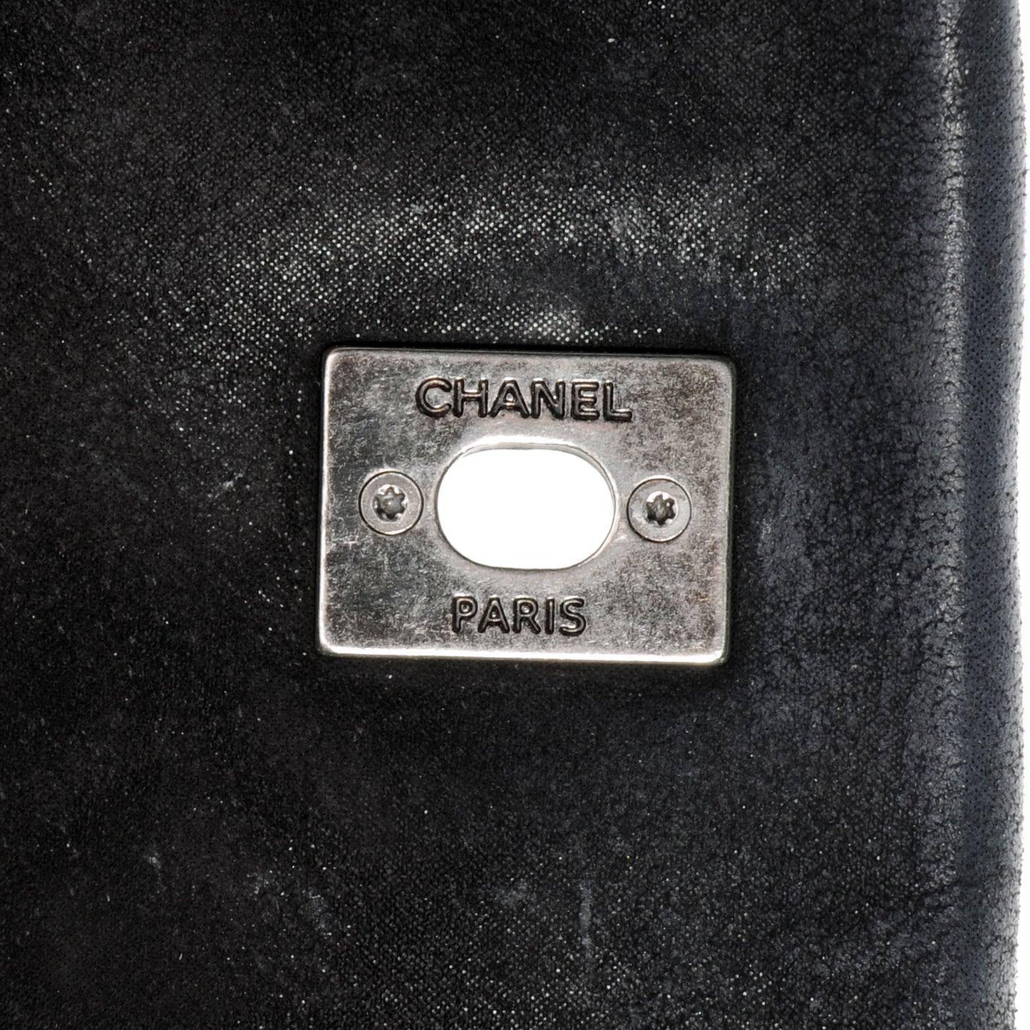 Iridescent Calfskin New Bubble Large Flap Dark Grey