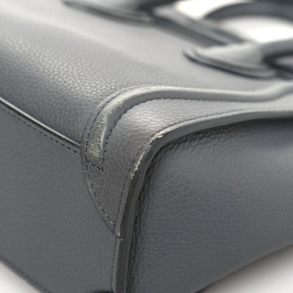 Celine Drummed Calfskin Nano Luggage Kohl 12 of 18