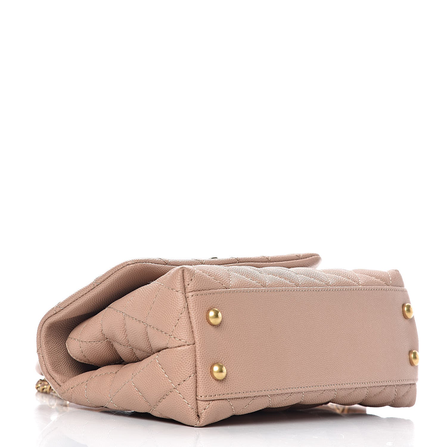 Chanel Caviar Quilted Mini Coco Handle Flap Beige 4 of 11
