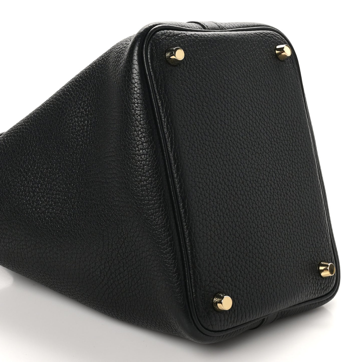 Taurillon Clemence Matte Alligator Picotin Lock Touch 18 PM Black