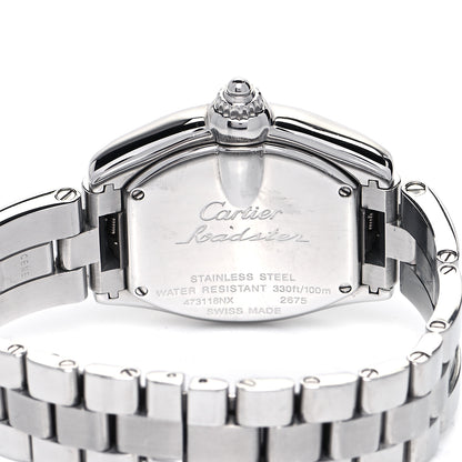 Cartier Stainless Steel Purple Mother of Pearl 31mm Roadster Quartz Watch 4 of 5