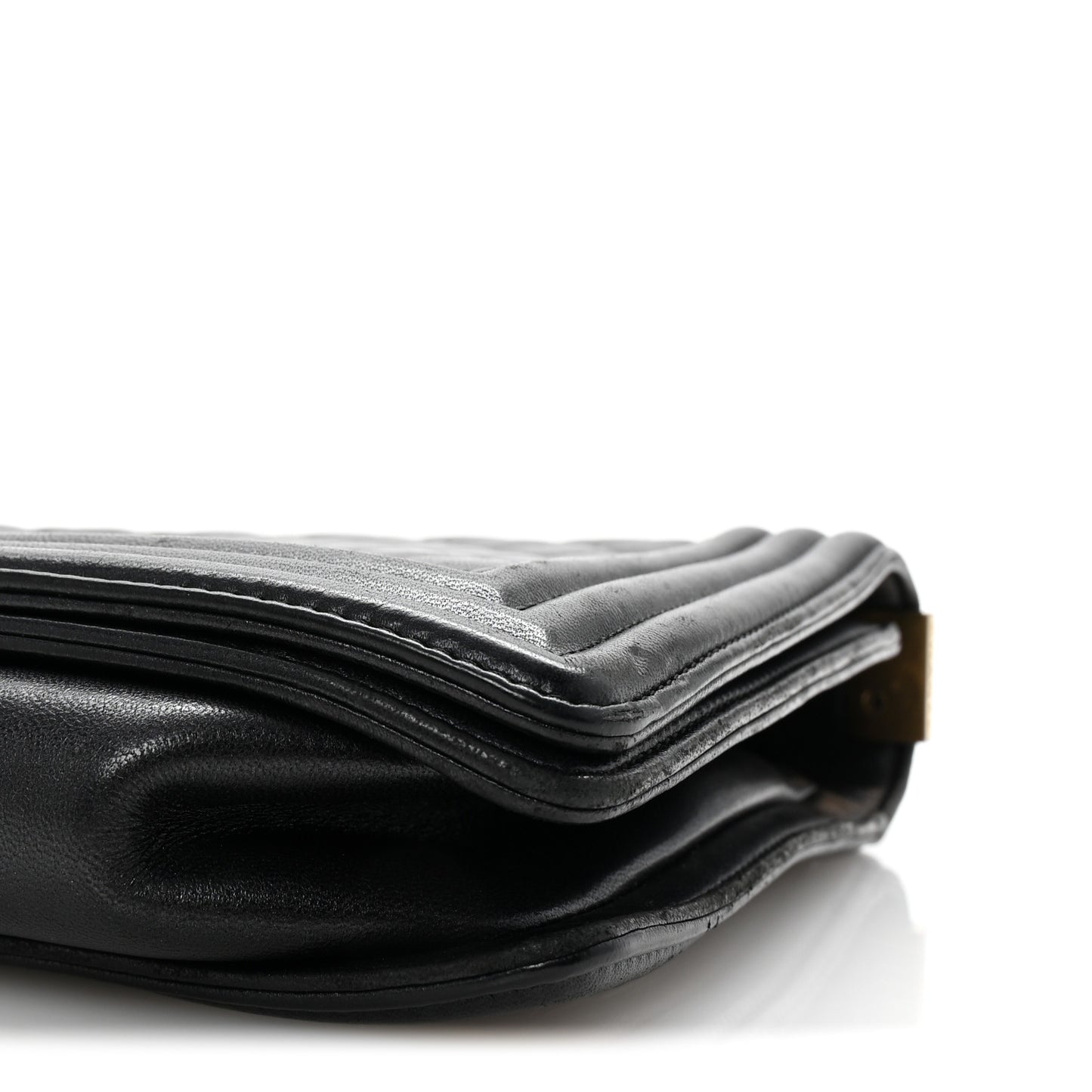 Lambskin Quilted New Medium Boy Flap Black