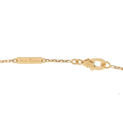 Van Cleef & Arpels 18K Yellow Gold Guilloche Vintage Alhambra Pendant Necklace 4 of 5