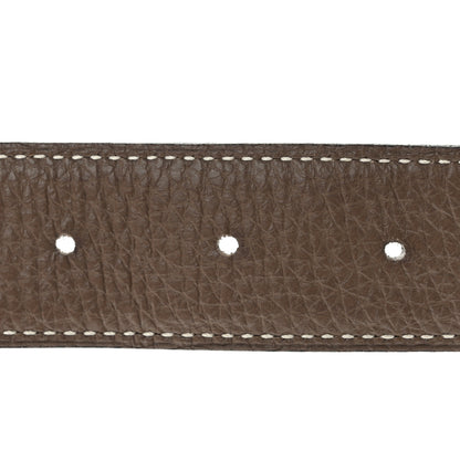 Hermes Box Togo 24mm Gamma Belt 85 34 Black Etoupe 4 of 5