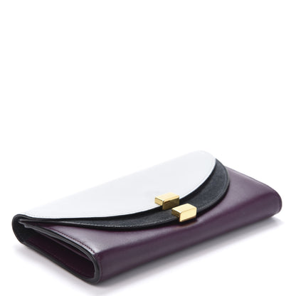 Chloe Calfskin Suede Georgia Flap Wallet Airy Grey 3 of 10