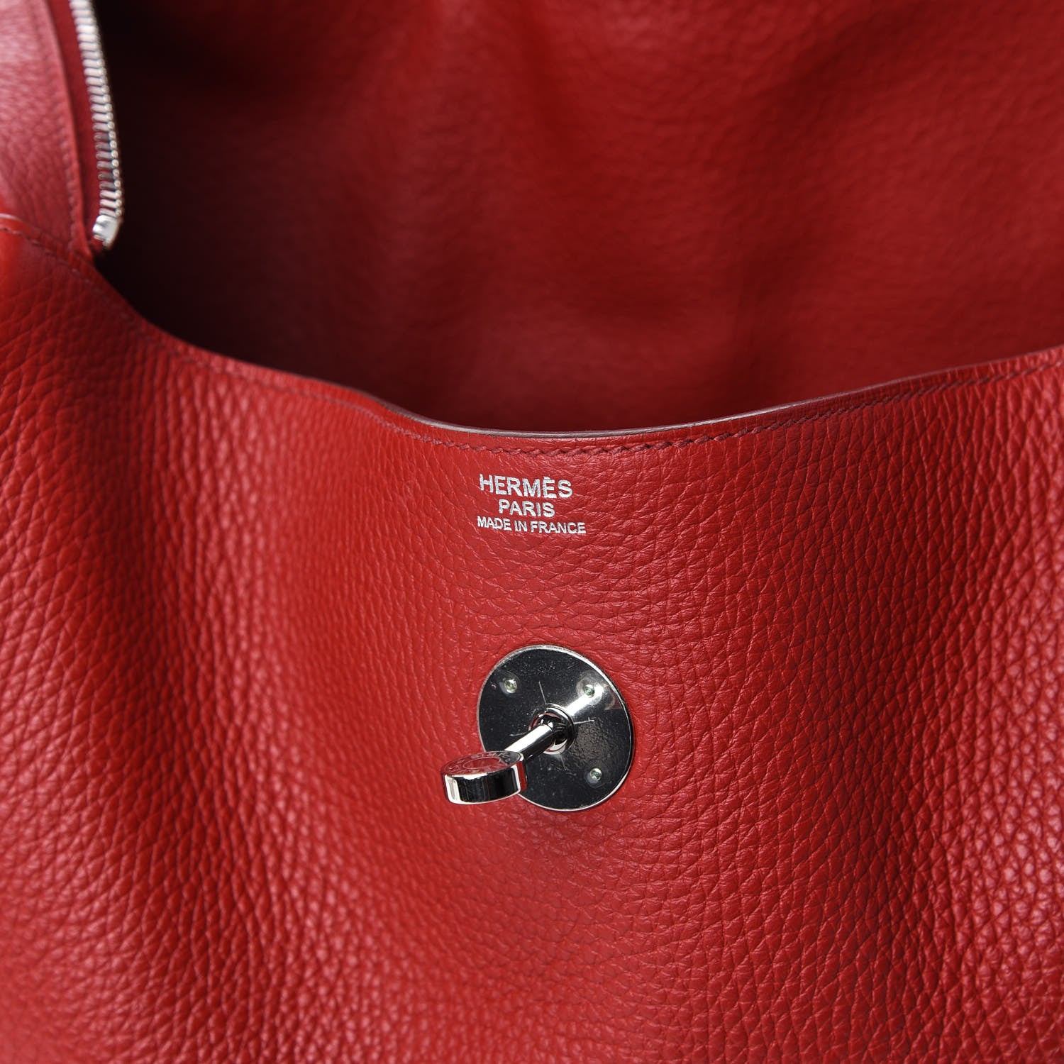 Hermes Taurillon Clemence Lindy 34 Rouge Vif 10 of 16