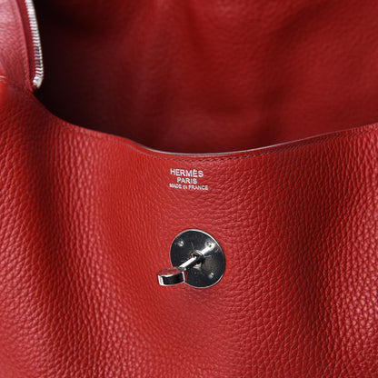 Hermes Taurillon Clemence Lindy 34 Rouge Vif 10 of 16
