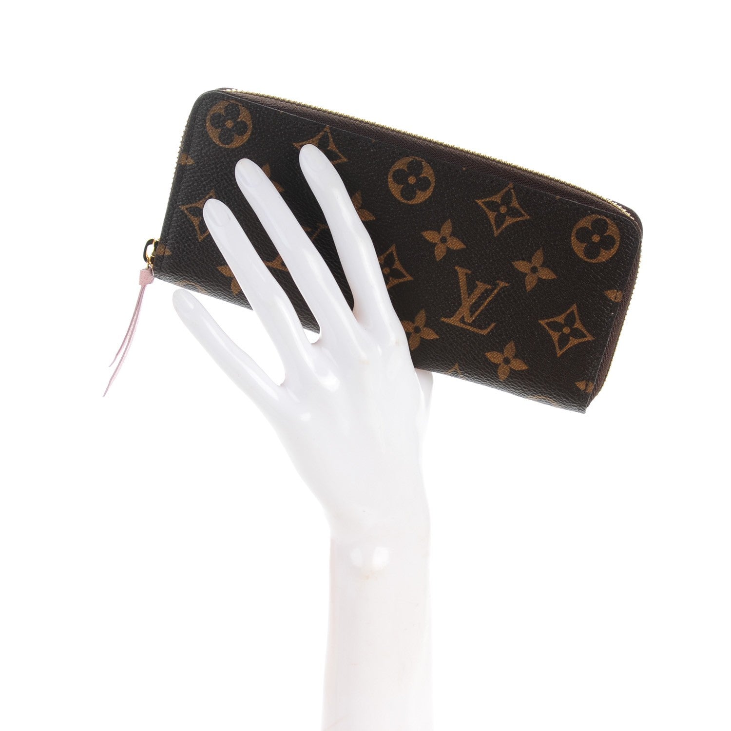 Louis Vuitton Monogram Clemence Wallet Rose Ballerine 2 of 7