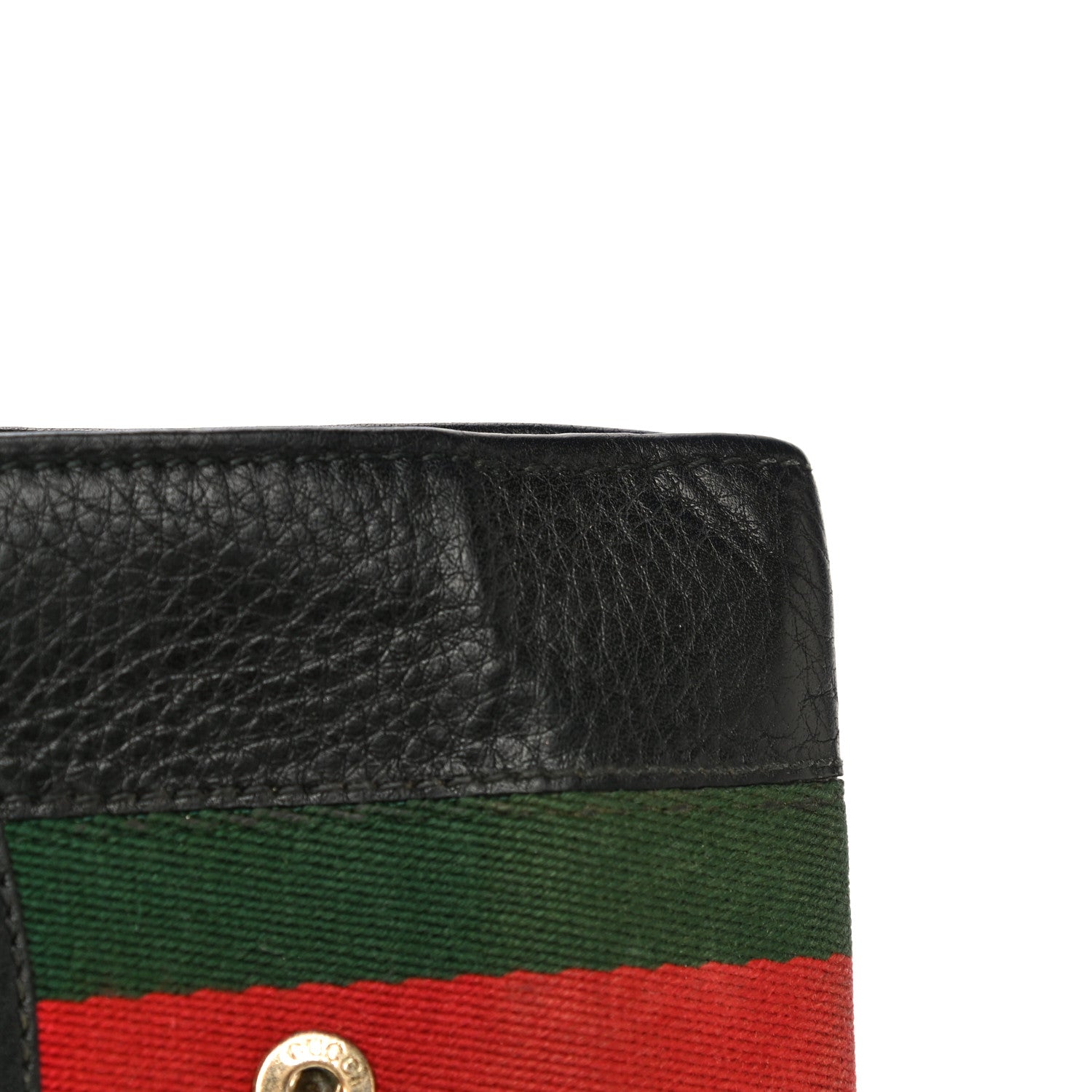 Gucci Calfskin Web Horsebit French Flap Wallet Black 19 of 21