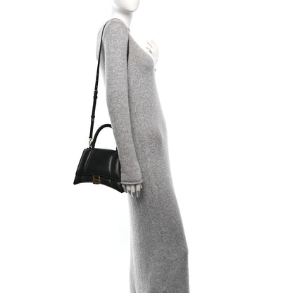 Balenciaga Nappa Calfskin Puffy Small Hourglass Top Handle Bag Black 2 of 11