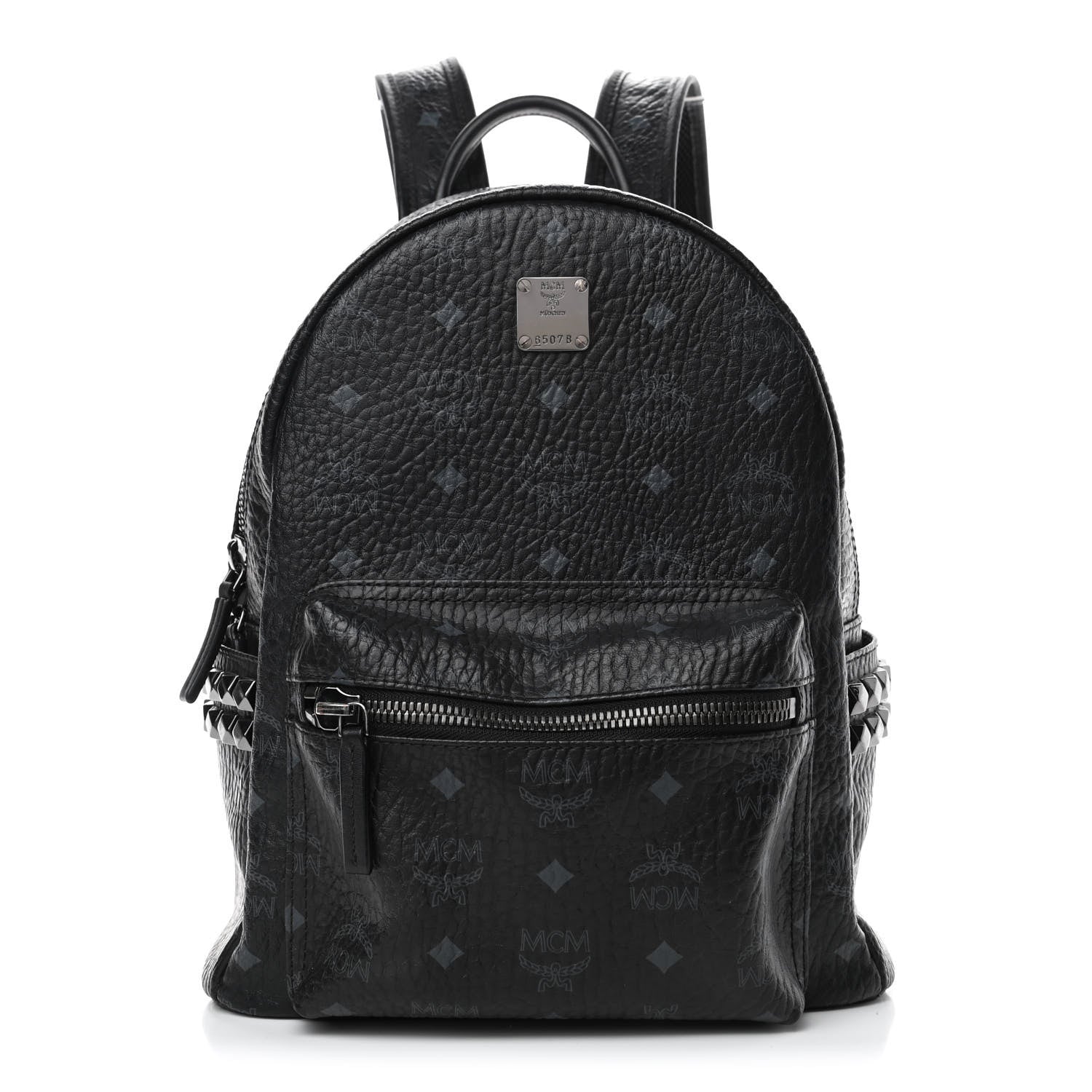 MCM Visetos Small Side Stud Stark Backpack Black 1 of 5