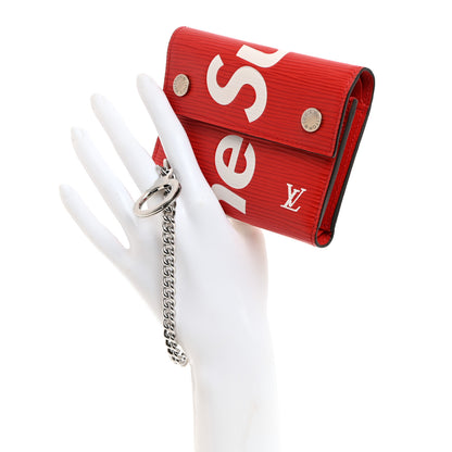 Louis Vuitton X SUPREME Epi Chain Wallet Red 2 of 8