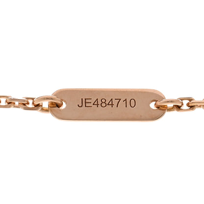 Van Cleef & Arpels VAN CLEEF & ARPELS 18K Rose Gold Diamond Pink Porcelain Vintage Alhambra Pendant Necklace 5 of 6