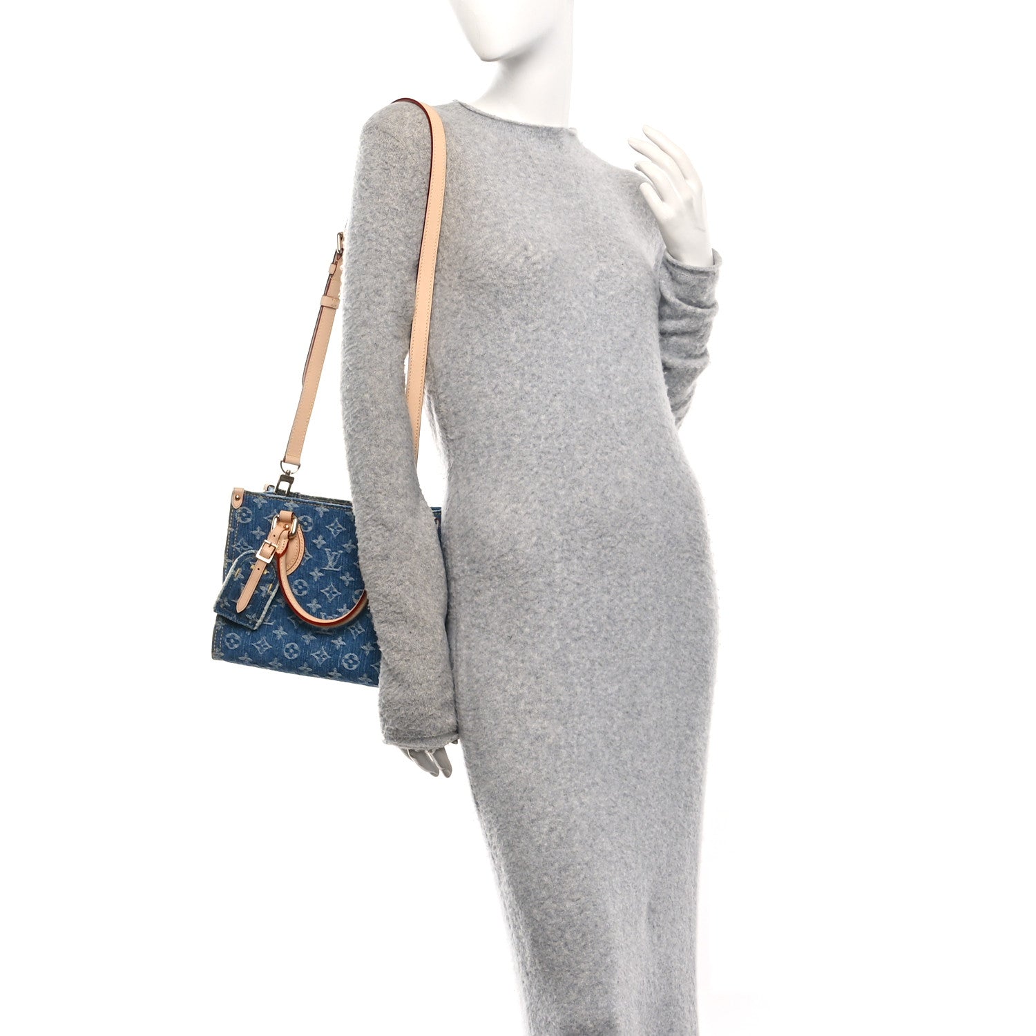 Louis Vuitton Monogram Denim Onthego PM Blue 2 of 10