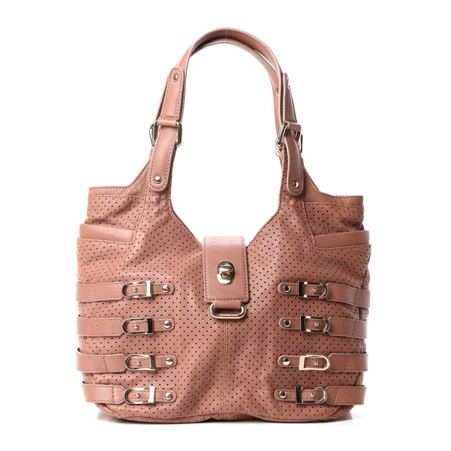 Nappa Perforated Medium Bree Tote Blush