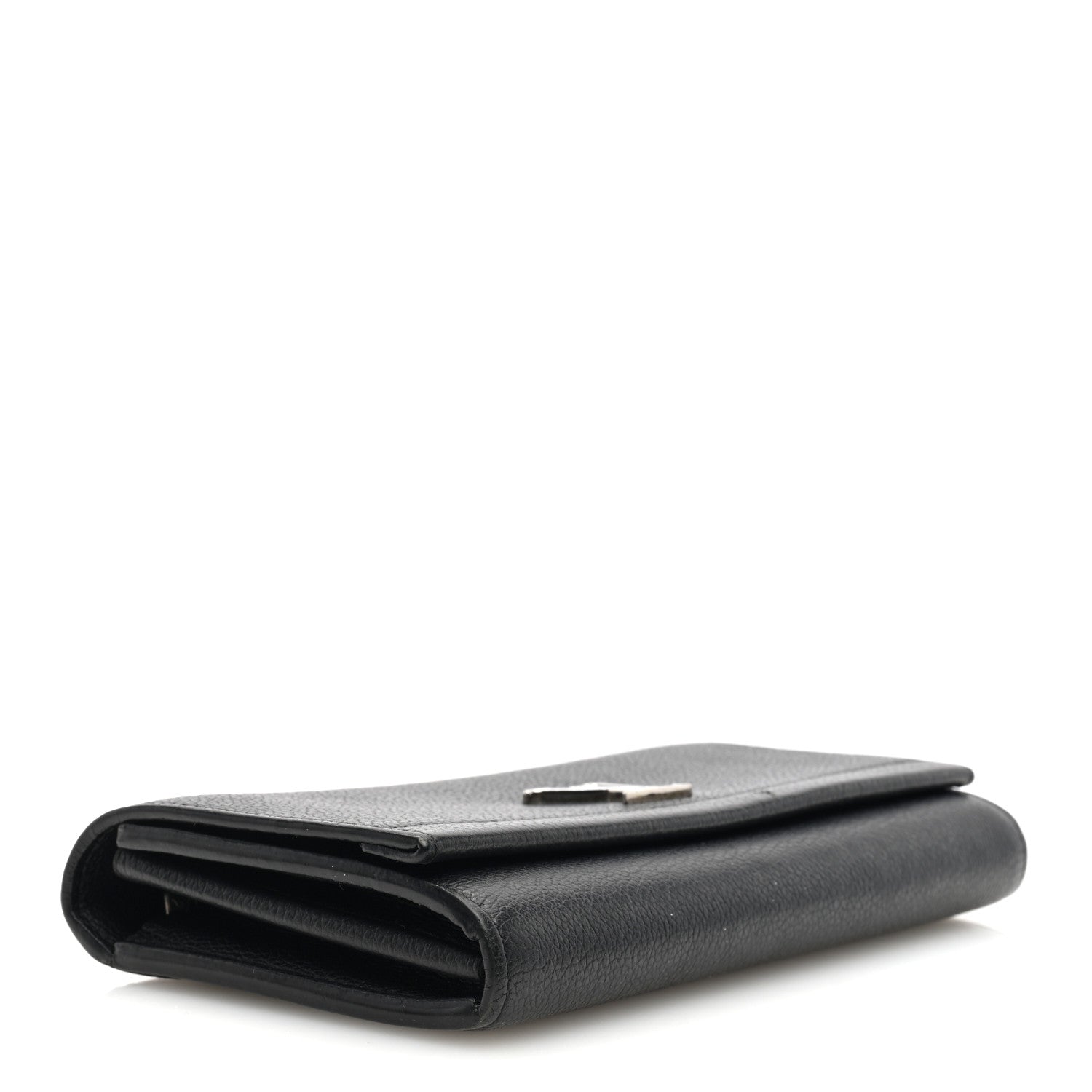 Louis Vuitton Calfskin Lockme II Wallet Black 4 of 9