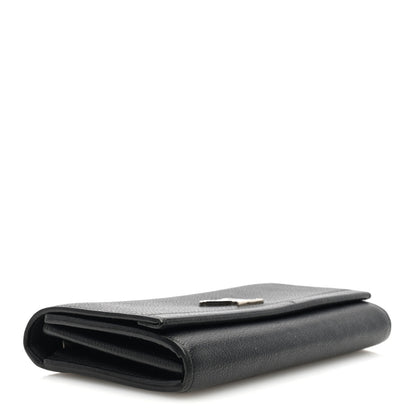Louis Vuitton Calfskin Lockme II Wallet Black 4 of 9
