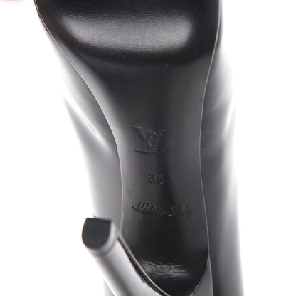 Louis Vuitton Patent Oh Really Peep Toe Pumps 35 Black 8 of 11