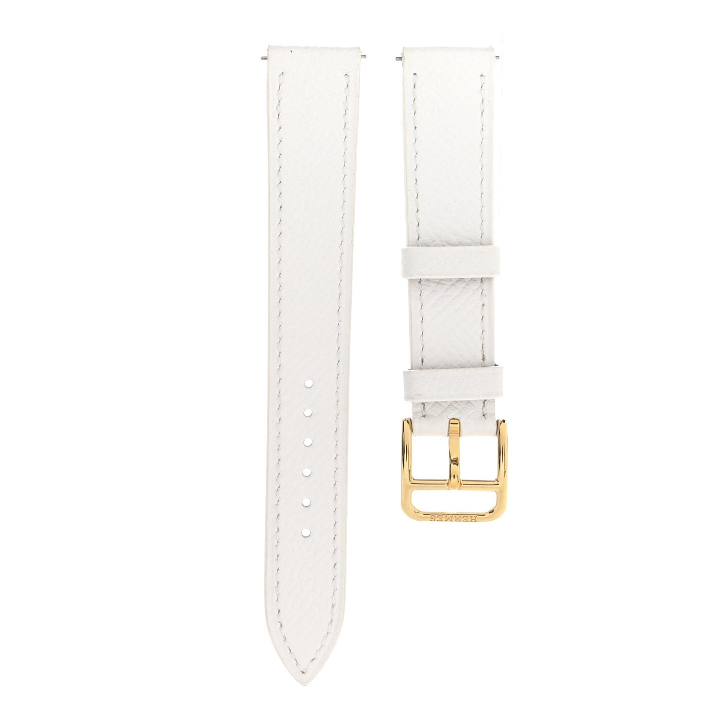 Hermes Epsom Heure H Hour Watch PM Strap White 1 of 5