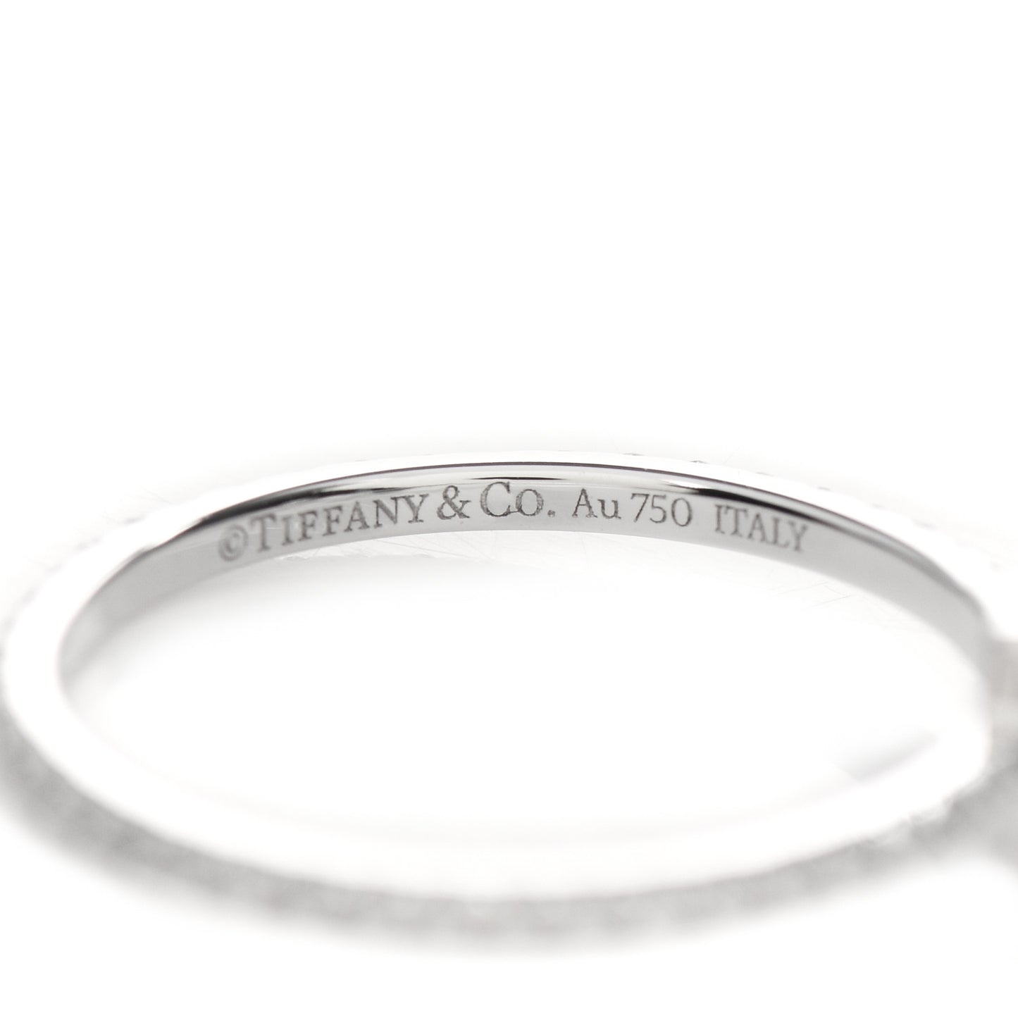 18K White Gold Diamond T Wire Pave Ring 50 5.5