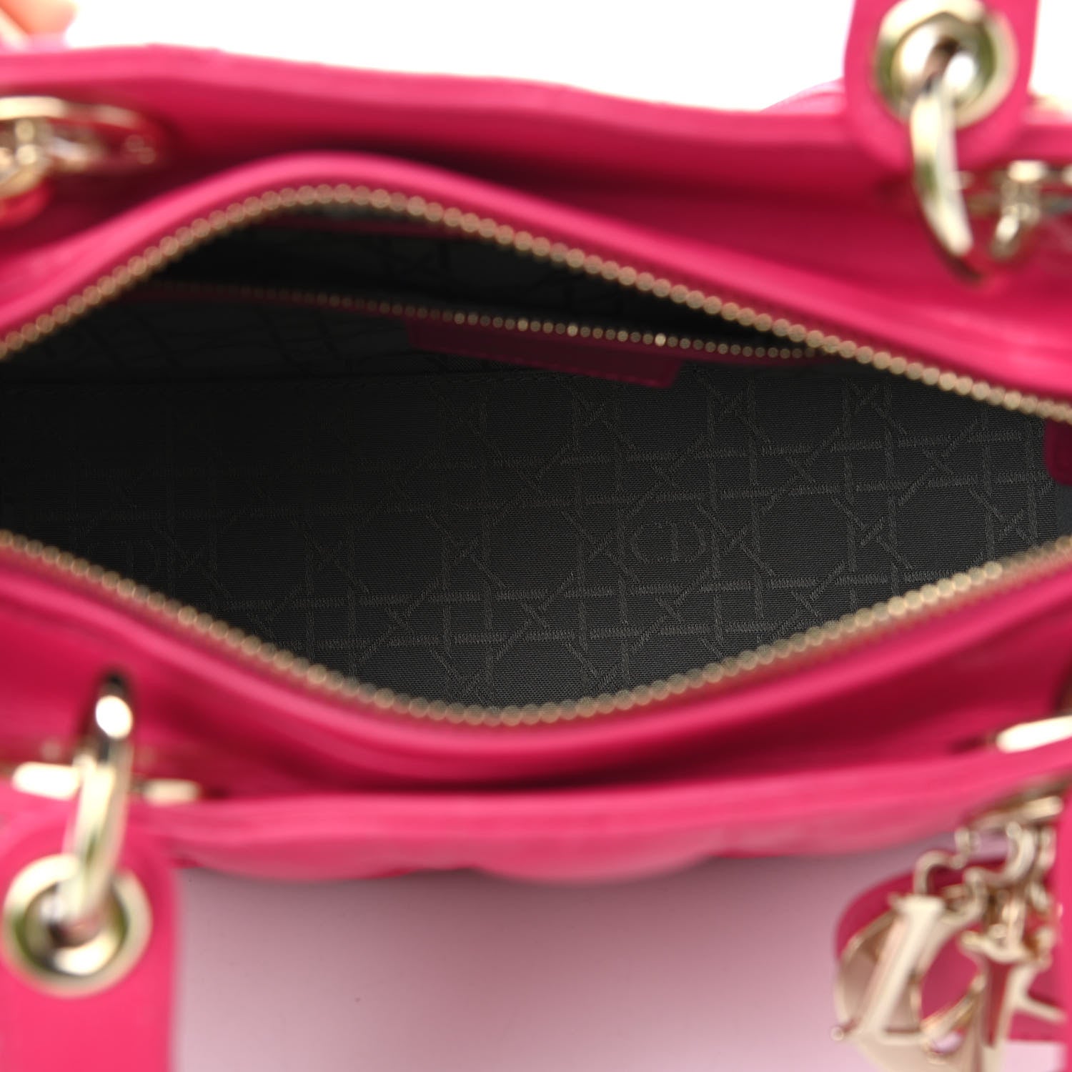 Christian Dior Lambskin Cannage Medium Lady Dior Pink 6 of 8