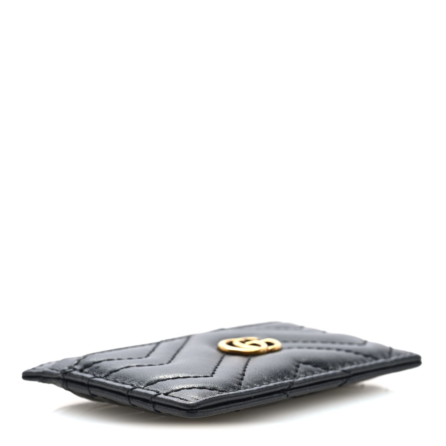 Gucci Calfskin Matelasse GG Marmont Card Holder Black 4 of 7