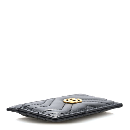 Gucci Calfskin Matelasse GG Marmont Card Holder Black 4 of 7