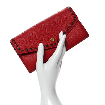 Louis Vuitton Empreinte Sarah Wallet Red Scarlet 2 of 8