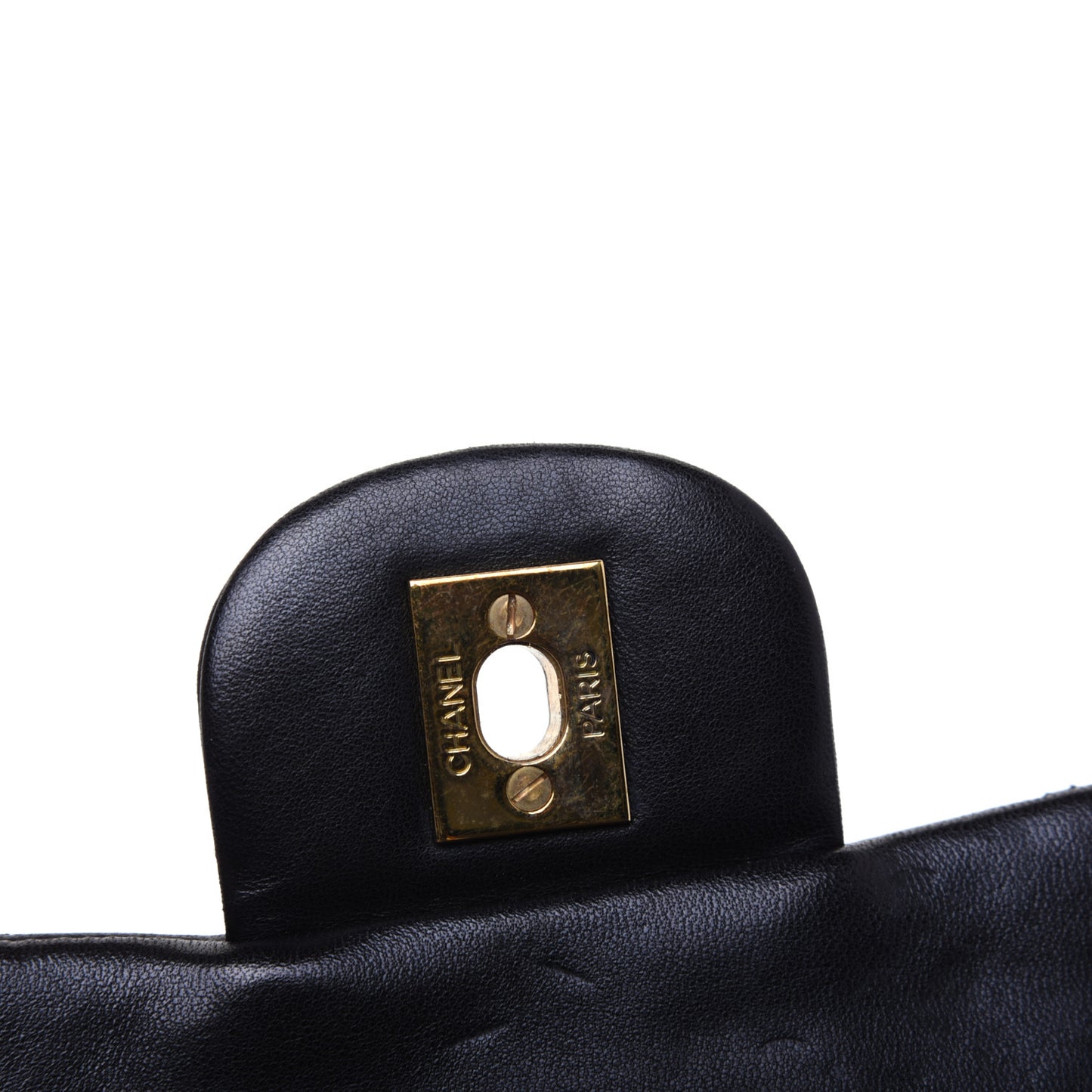 Lambskin Quilted Small Double Flap Black