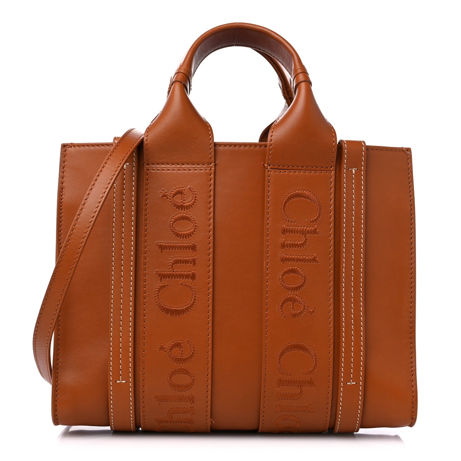 Chloe Calfskin Small Woody Tote Caramel 1 of 12