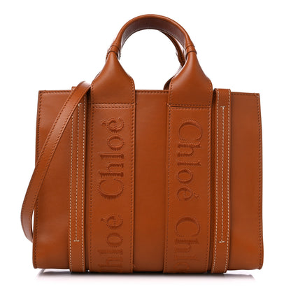 Chloe Calfskin Small Woody Tote Caramel 1 of 12