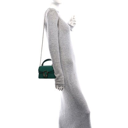 Gucci Dollar Calfskin Crystal Mini Dionysus Top Handle Bag Emerald 2 of 10