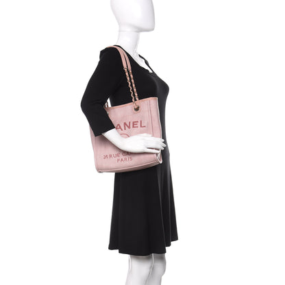 Chanel Mixed Fibers Calfskin Mini Deauville Tote Rose Pink 2 of 10