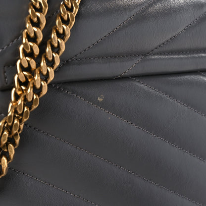 Saint Laurent Calfskin Y Quilted Monogram Medium Loulou Chain Satchel Earth 4 of 10