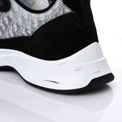Christian Dior Suede Technical Mesh Oblique Mens B25 Runner Sneakers 42 Black White 12 of 12