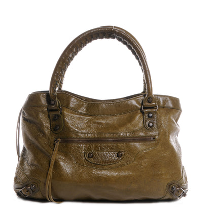 Balenciaga Chevre Classic Hardware Purse Olive Brown 1 of 8