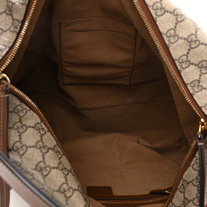Gucci GG Supreme Monogram Large Linea A Hobo Light Brown 5 of 11
