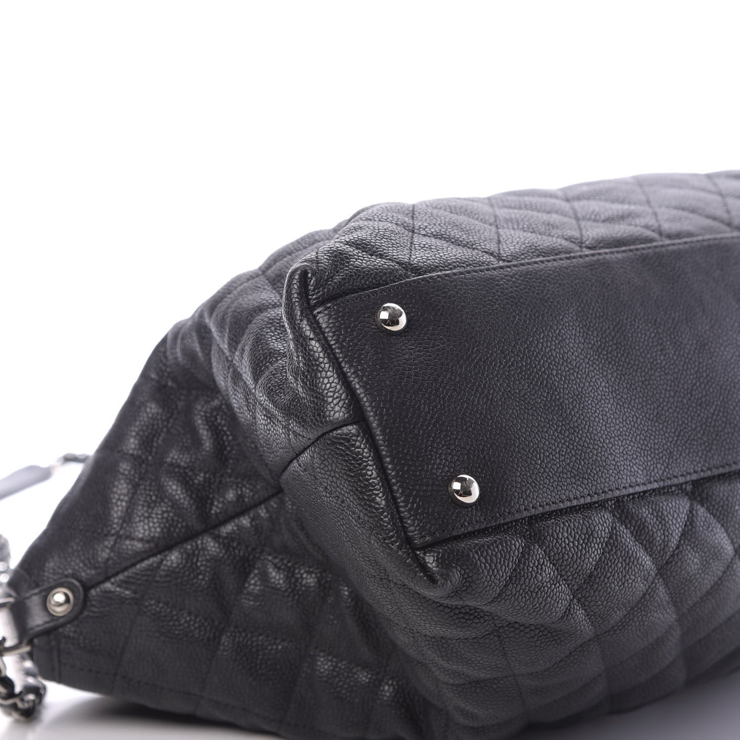 Caviar Quilted French Riviera Hobo Black