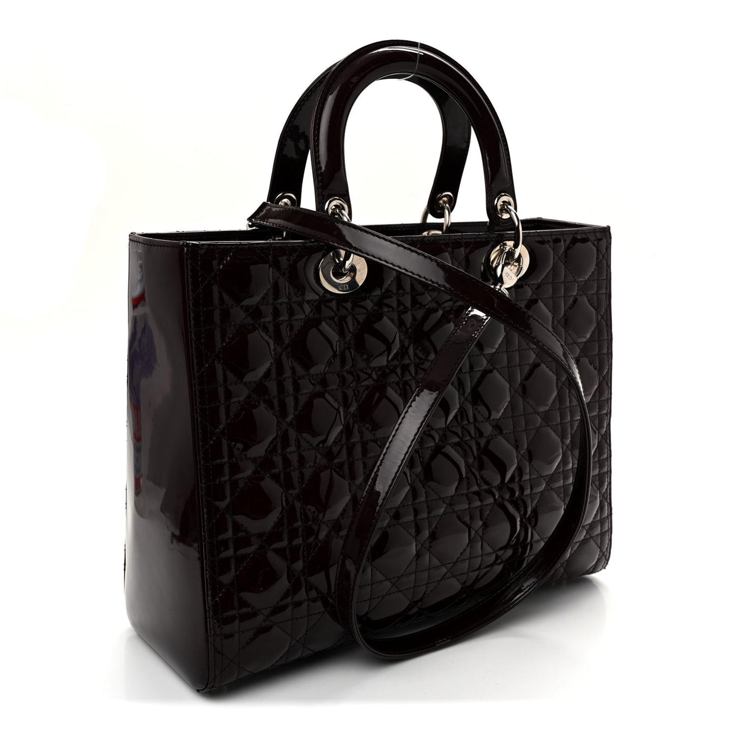 Patent Cannage Large Lady Dior Violet Purple