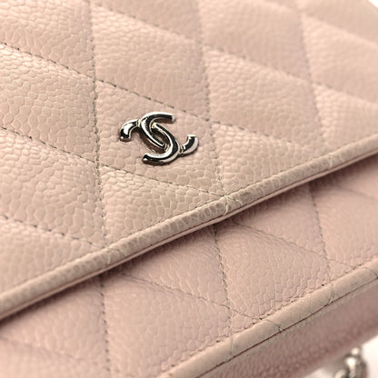 Chanel Caviar Quilted Wallet On Chain WOC Light Pink 11 of 15