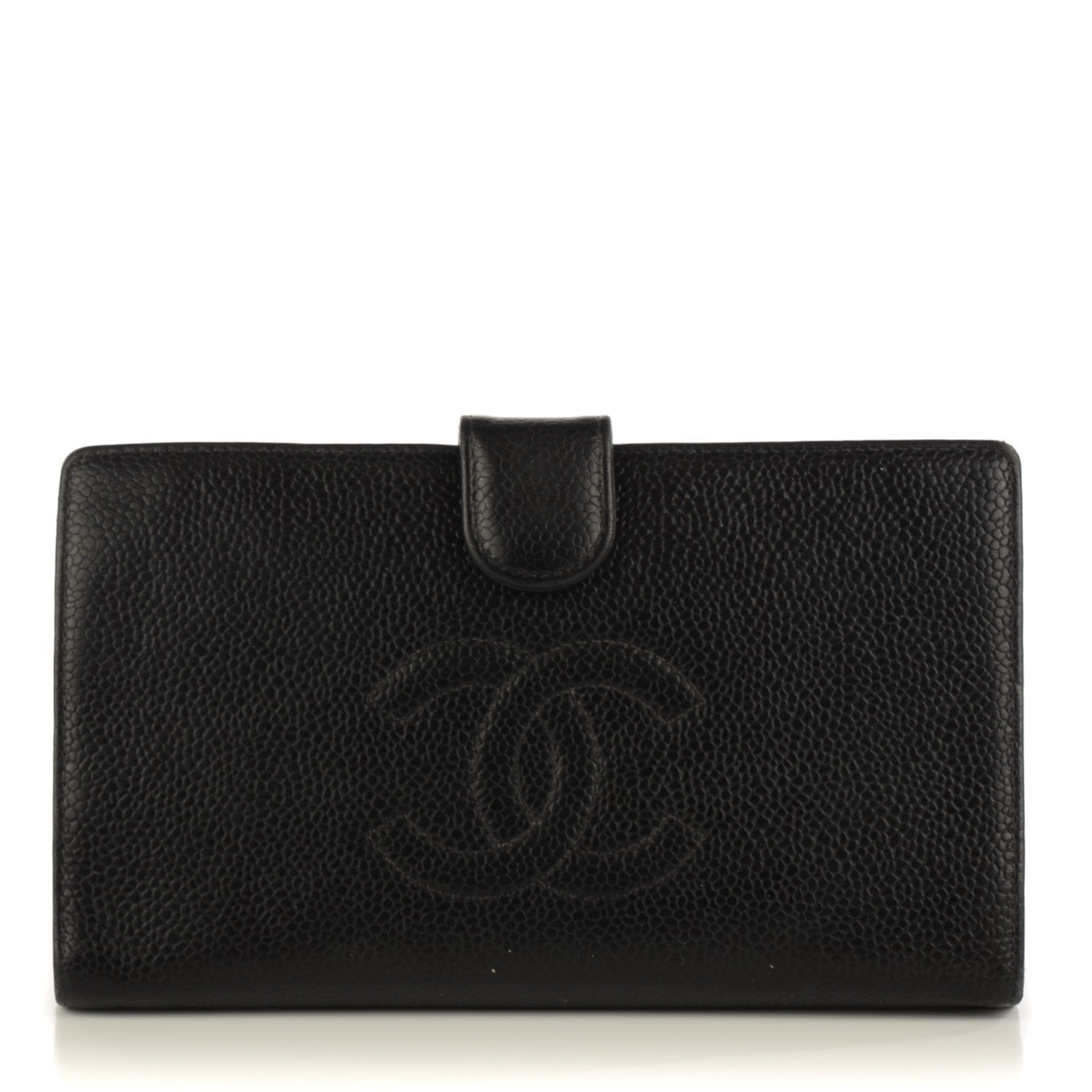 Chanel Caviar CC French Wallet Black 1 of 8