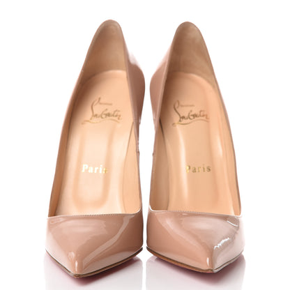 Christian Louboutin Patent Pigalle 120 Pumps 37.5 Nude 2 of 14