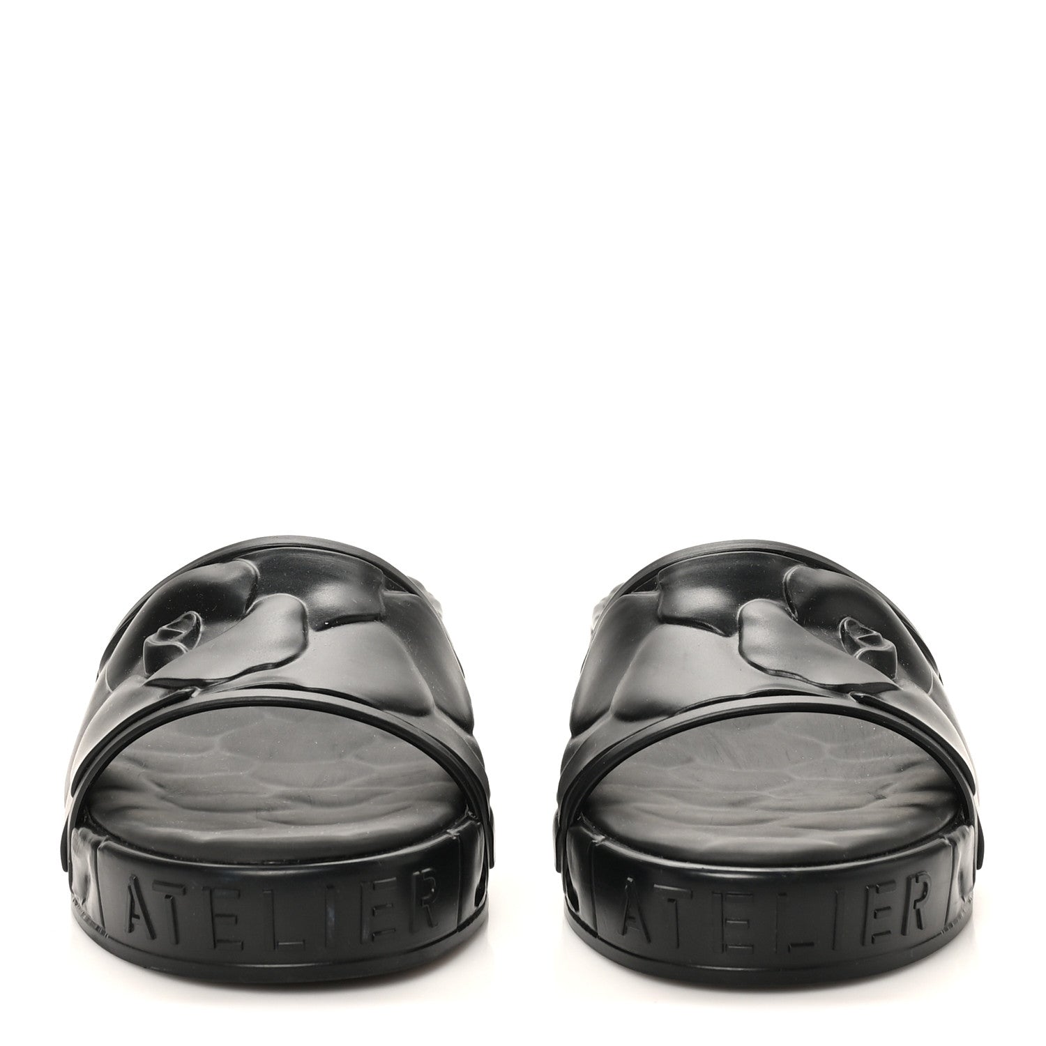 Valentino Garavani Rubber Atelier 03 Rose Edition 25/40mm Platform Slide Sandals 38 Black 3 of 8