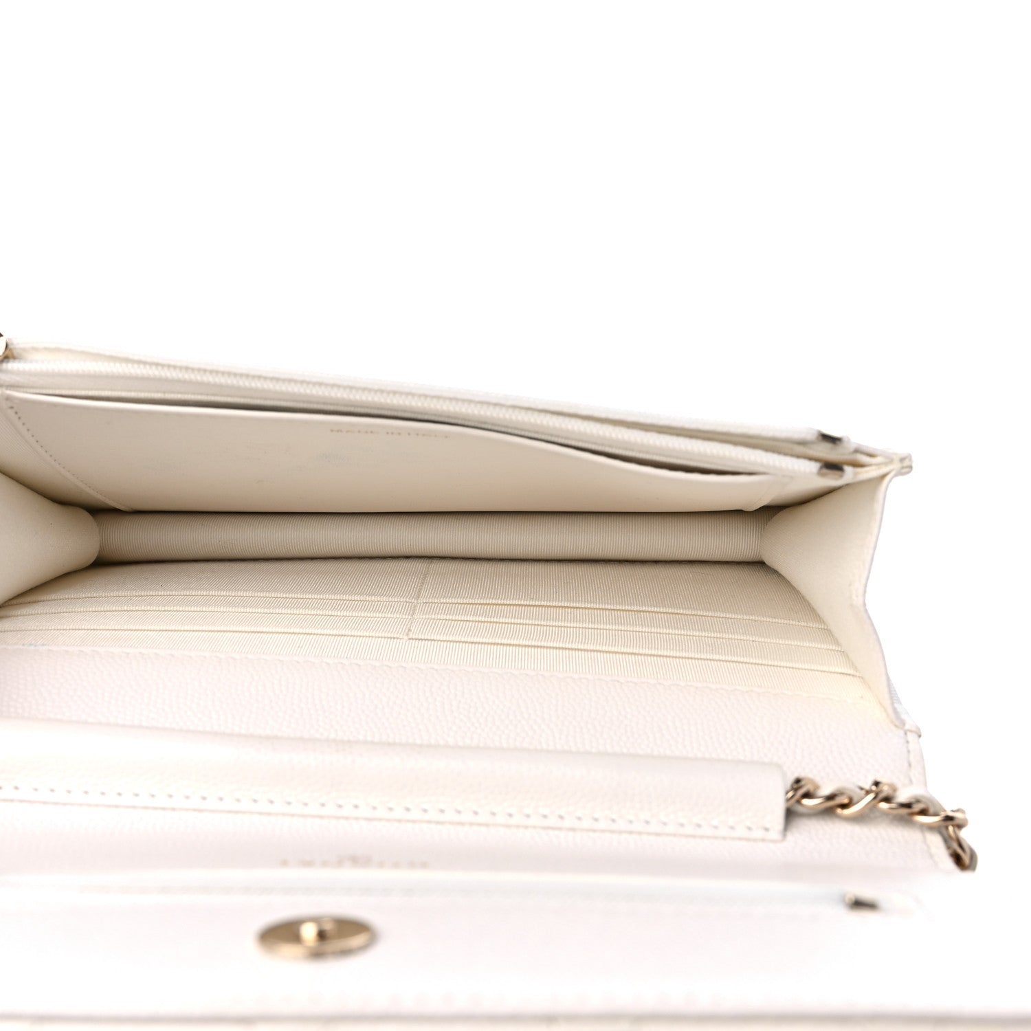 Chanel Caviar Quilted Wallet On Chain WOC White 4 of 10