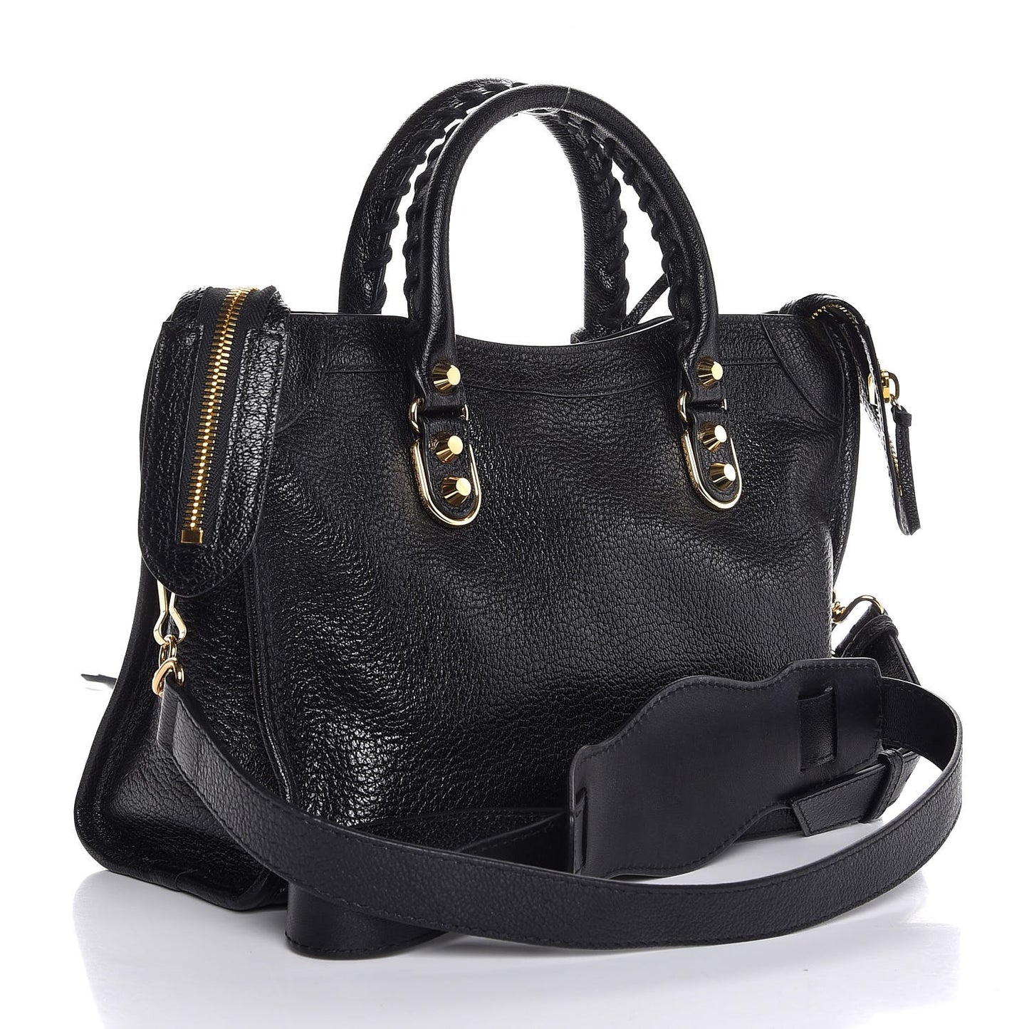 Chevre Gold Metallic Edge Hardware S City Black