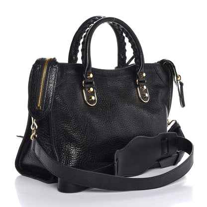 Balenciaga Chevre Gold Metallic Edge Hardware S City Black 3 of 7